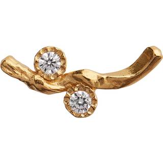 Stine A ørering - 1322 Flow with two stones single guldbelagt