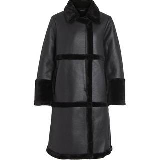 Imiteret Shearling Frakke
