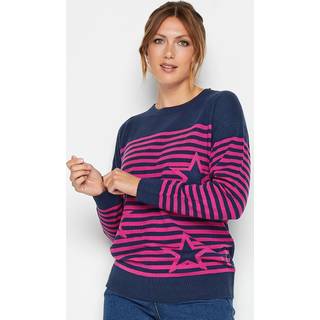 Lts Tall Navy Blue Star & Stripe Print Jumper 22-24 Lts | Tall Women's Sweaters & Jumpers