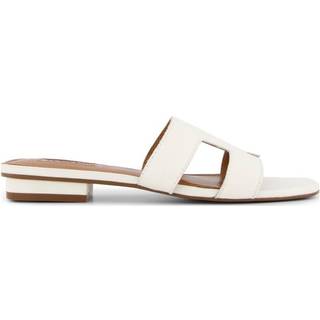 Dune London Dune London White Wide Fit Loupe Smart Slider Sandals
