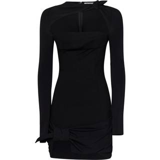 The Attico Donnie cutout jersey minidress - black - L