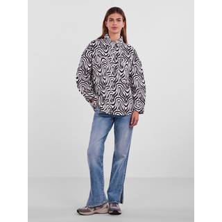 Pieces denim skjorte PCNURSEL - Bright White Black Zebra - S