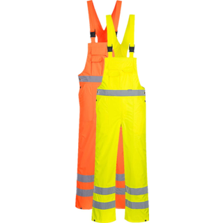 Hi-vis åndbar regnoveralls - Orange (Størrelse: M)