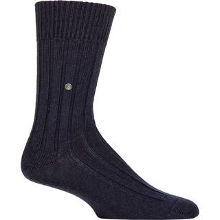 Burlington Herren Socken blau Schur-Wolle unifarben
