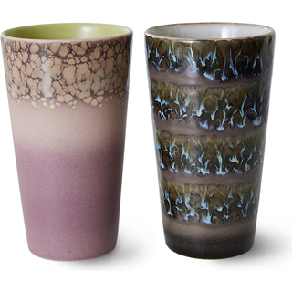 HKliving 70's lattekrus 28 cl 2 dele Forest