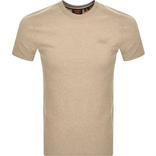 SUPERDRY ESSENTIAL LOGO EMB TEE - Sand