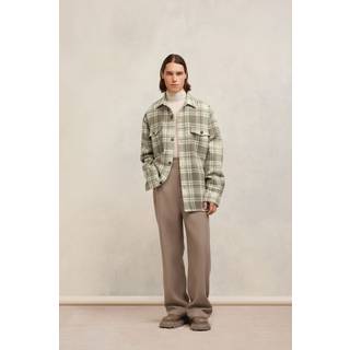 Ami Paris Checked wool overshirt - neutrals - S