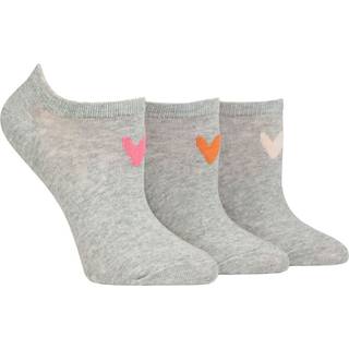 Caroline Gardner Caroline Gardner Super Low Cut Trainer Sokker 3 -pakke med Hjerte-motiv
