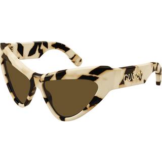 Gucci GG1294S 003 57 Solbriller Kvinder Hvid - Ivory White Black - 57mm