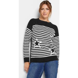 Lts Tall Black Star & Stripe Print Jumper 22-24 Lts | Tall Women's Sweaters & Jumpers