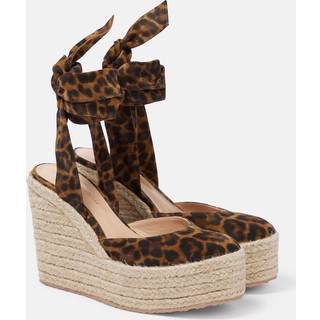 Gianvito Rossi Arenella suede espadrille wedges - multicoloured - EU 35