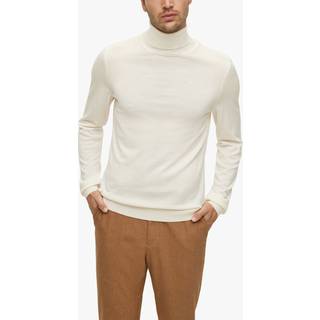 BOSS Black Herren Rollkragenpullover weiß unifarben - weiß