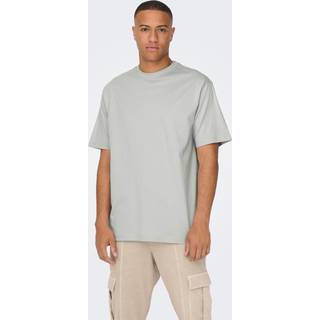ONLY & SONS t-shirt i Mirage Gray til herre | Relaxed fit |