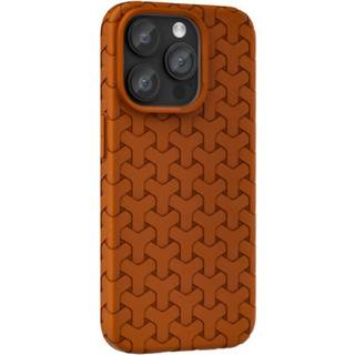 iPhone 15 Pro Max Fleksibelt Plastik Bagside Cover - Flettet Tekstur - Brun