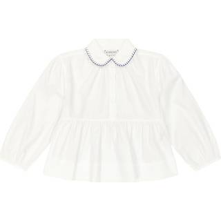 Burberry Kids Cotton-blend poplin blouse - white - Y 8