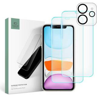 Tech-Protect iPhone 11 Supreme Beskyttelsessæt med 2 x Skærmbeskyttelse og Kameralinsebeskyttelse - Gennemsigtig