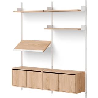 New Works Living Shelf Reol Med Døre Lav Eg