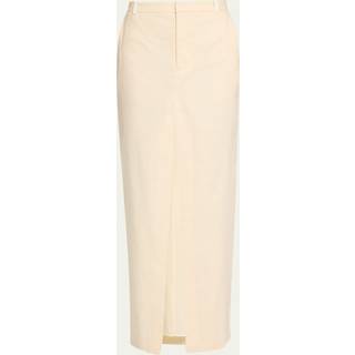 SIR Dune mid-rise linen-blend maxi skirt - white - S