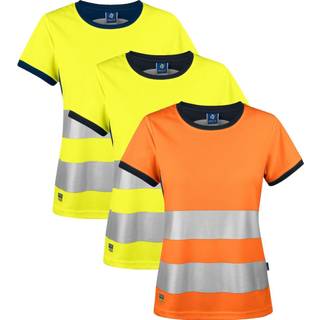 ProJob 646012 6012 dame t-shirt en iso 20471 klasse 2 / Arbejds T-shirt orange/black L