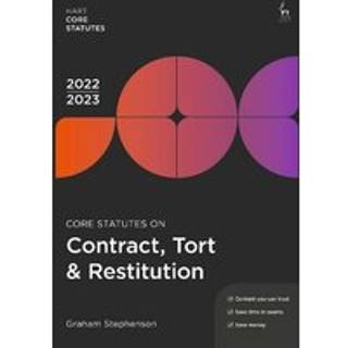 Core Statutes on Contract, Tort & Restitution 2022-23