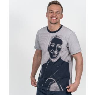 Lacoste Herre T-shirt "Rene Lacoste" Roland Garros Grå Navy