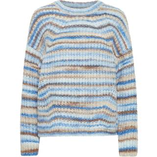 Multifarvet Striktrøje, Princess Blue Mix, L/XL