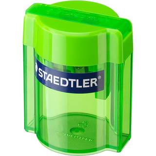 STAEDTLER Dobbelt beholderspidser, ass. farver Dobbeltspidser med beholder. Solid og holdbar blyantspidser med metalspidser. 4 ass. farver.