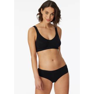 Schiesser 2-pak 95-5 Organic Cotton Bustier With Cups - Black - B 80