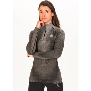 Odlo Women's BL Top Turtle Neck L/S HZ Perf Warm Blackc Syntetisk undertøj Damer størrelse XS farve grå