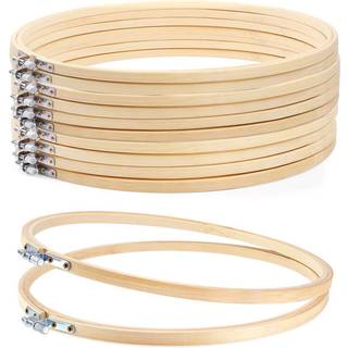 Caydo 12 stykker 12 tommer broderi Hoops tr? runde justerbar bambus cirkel kryds stitch hoop ring bulk engros til kunsth?ndv?rk praktisk syning