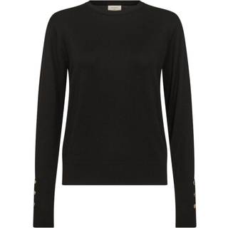 Freequent Pullover - FQKatie Finstrikket Rullekrave Sort Str. XS Freequent.dk