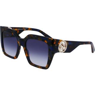 LONGCHAMP Kvinde LO734S 430 Solbriller Acetat Havana Blå Firkantet Normal Normal