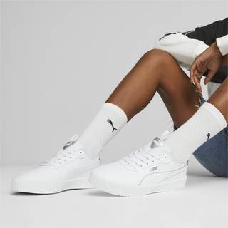 Women&#39;s Puma Carina 2.0 Pop Up Metallics&#39;s Sneakers, White, Size 38.5, Shoes - Silver - 38.5