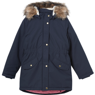 Name It Dark Sapphire Parka Vinterjakke - Str. 8y 128cm