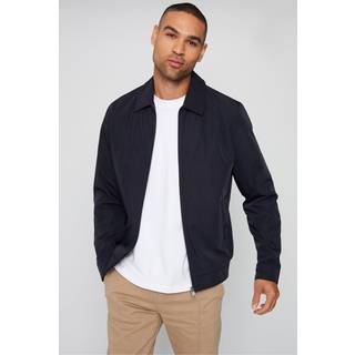 Threadbare Threadbare Navy Luxe Showerproof Zip Up Collared Jacket
