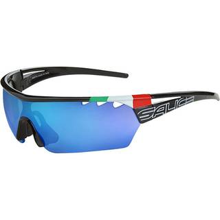 Salice 006 ITA RWX NERO/RW BLU Standard Solbriller Mænd Black - Shiny Black - Standard