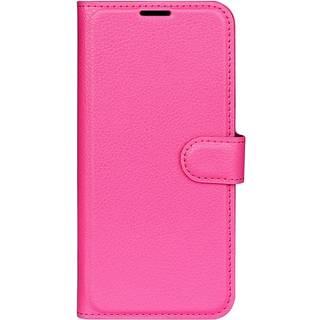 iPhone 15 Pro Litchi Læder Cover m. Pung - Rose