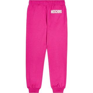 Moschino Kids Logo cotton jersey sweatpants - pink - Y 4