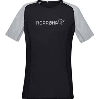 Norrøna Women's Fjørå Equaliser Lightweight T-Shirt Caviar/Light Grey, M