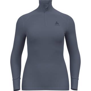 Odlo Women's Active Warm Eco Half-Zip Turtleneck Base Layer Top Folkstone Gray, XS