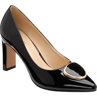 Lotus Lotus Black Pointed Toe Court Shoes