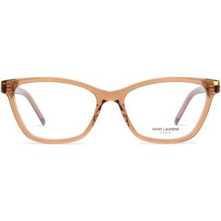 SAINT LAURENT Kvinde SAINT LAURENT SL M128 010 Optiske stel Acetat Brun Transparent Cat Eye Antiblænding