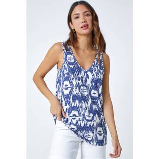 Roman Abstract Print Stretch Jersey Cami Top38