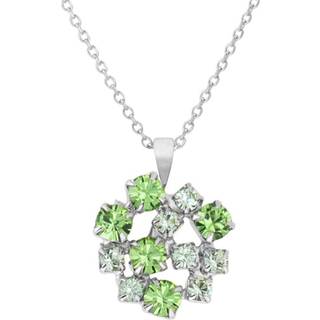 Kassandra halskæde green combo rhodium