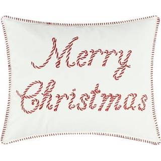 Levtex Home - Peppermint Plaid - Dekorativ kudde (14 x 18in.) - God jul - Röd och vit