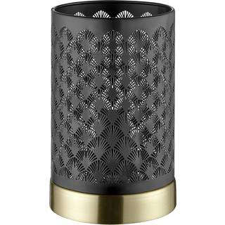 Neolia bordlampe, højde 19 cm, sort/guldfarvet, metal