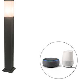 Smart udendørs lampestolpe mørkegrå 80 cm inkl. Wifi P45 - Malios