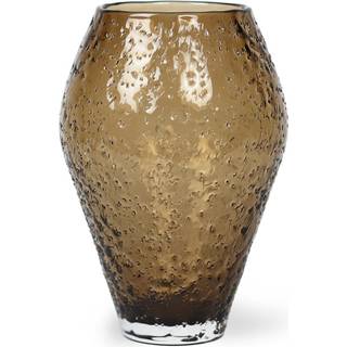 Ro Collection Crushed Glass Vase Lille Sepia Brown