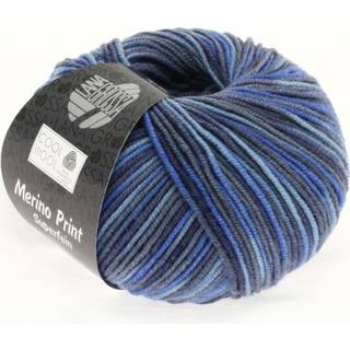 Lana Grossa Cool Wool Print 716 Jeans/Gråblå/Royal Indhold:100% ren ny, ekstrafin merinould Vægt/Længde: 50 g = ca. 160 meter Anbefalede pinde: 3-3.5 mm Strikkefasthed: 10 x 10 cm = 24 m x 34 p Vask:Finvask 30º/ Tørres fladt.