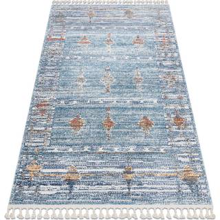 Tæppe BELLE BF13C moderne blå / beige kvaster 120x170 cm
